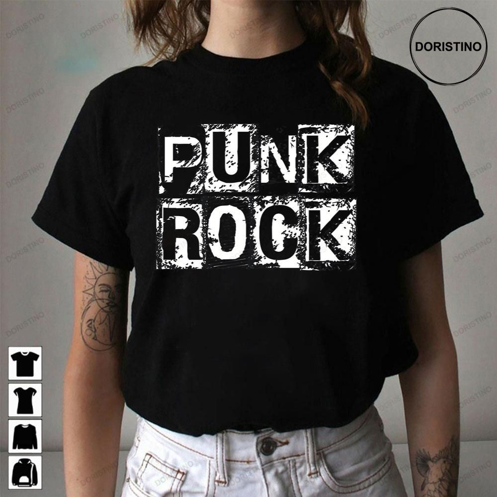 Punk Rock White Grunge Block Trending Style